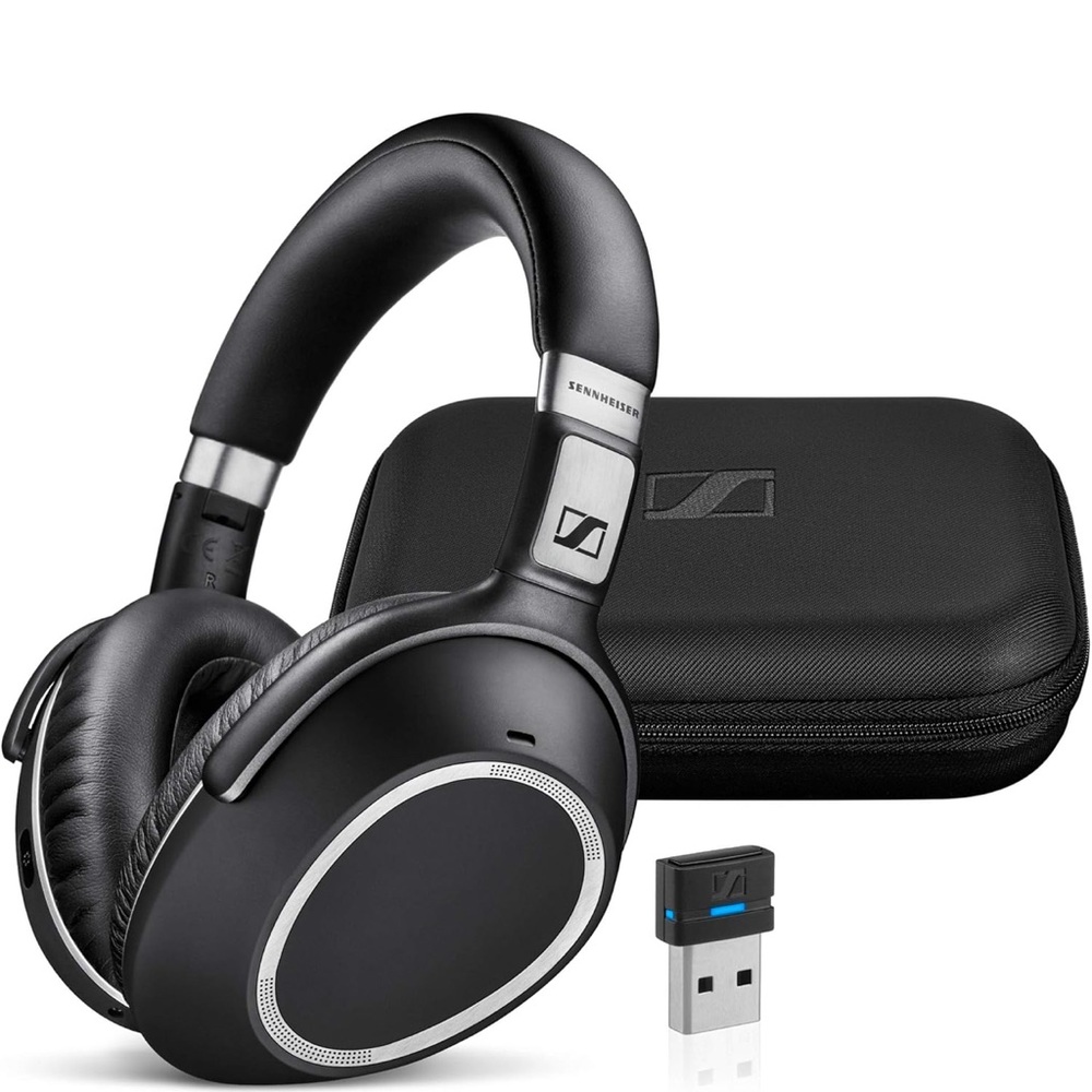 Sennheiser Black Over-Ear Headphones with Case and Adapter